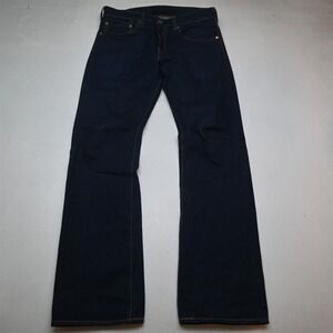 Levis 34x36 Dark Rinse Denim 517-0236 Bootcut Leather Patch Mens Jeans
